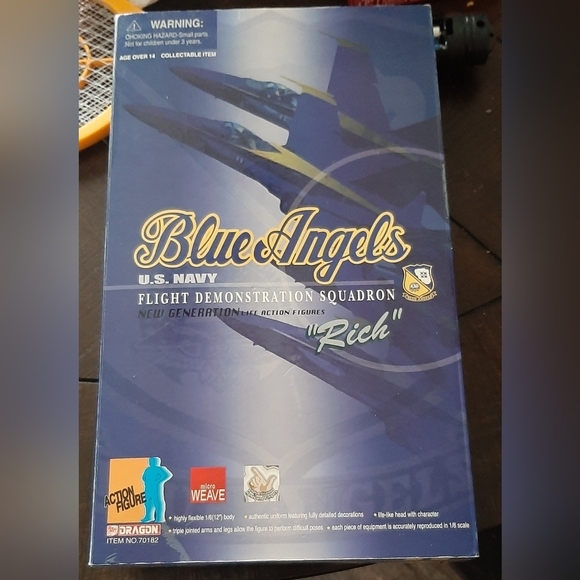 Blue Angels US NAVY Flight Demonstration Squadron Pilot Rich 12" - Picture 2 of 9